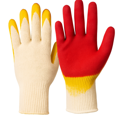 перчатки хб с двойным латексным обливом